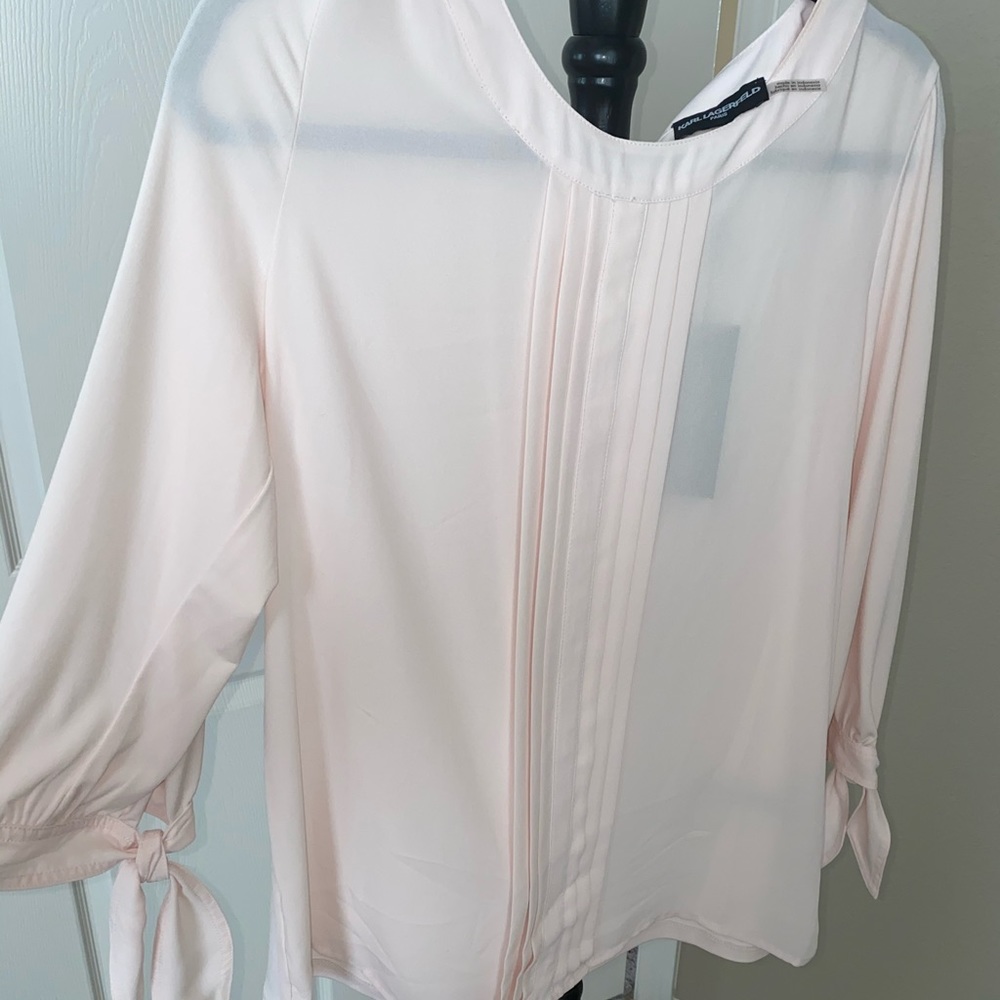 Karl Lagerfeld blush blouse